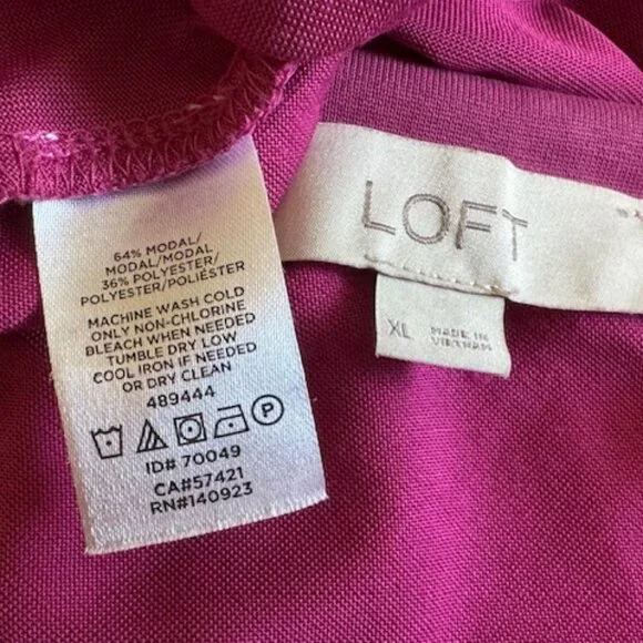 LOFT V Back Long Sleeve Top, Size XL XLarge - Picture 4 of 4